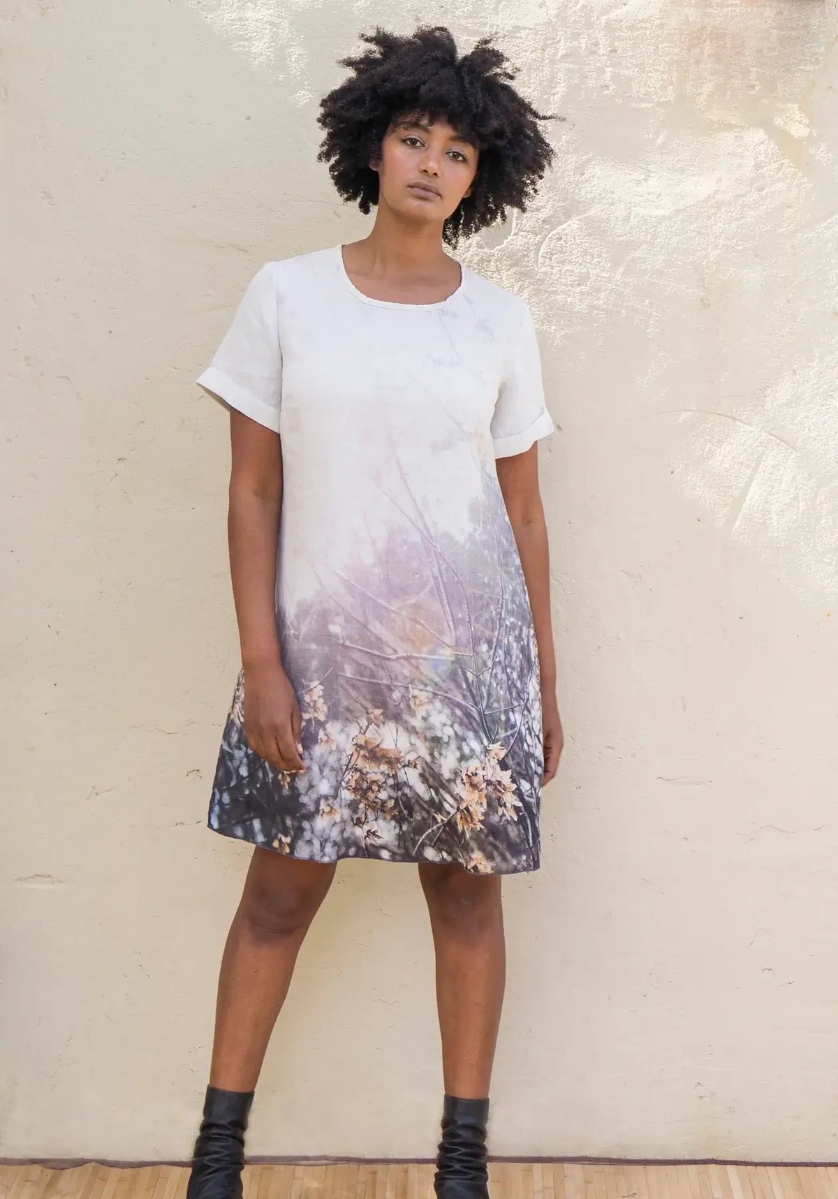 harriet jane maple seed linen shift dress