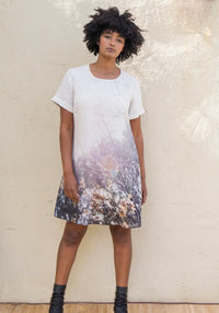 harriet jane maple seed linen shift dress