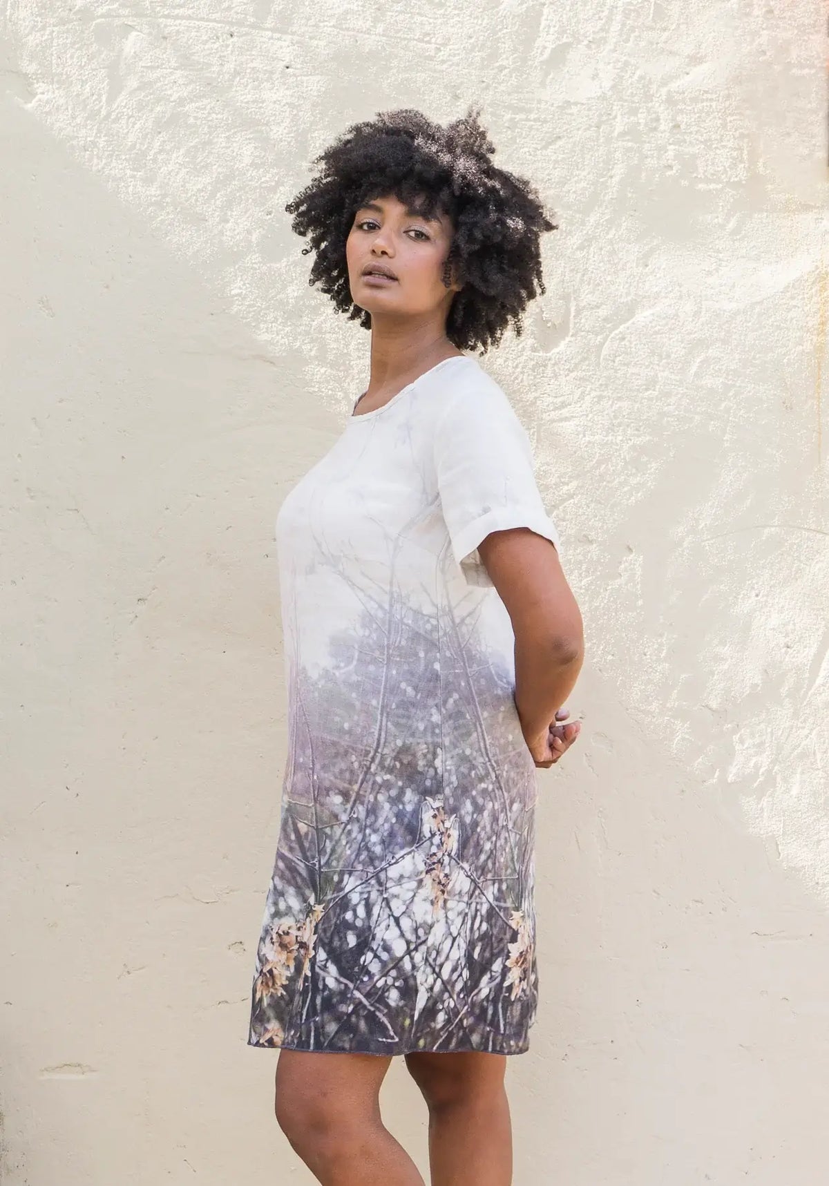 harriet jane maple seed linen shift dress
