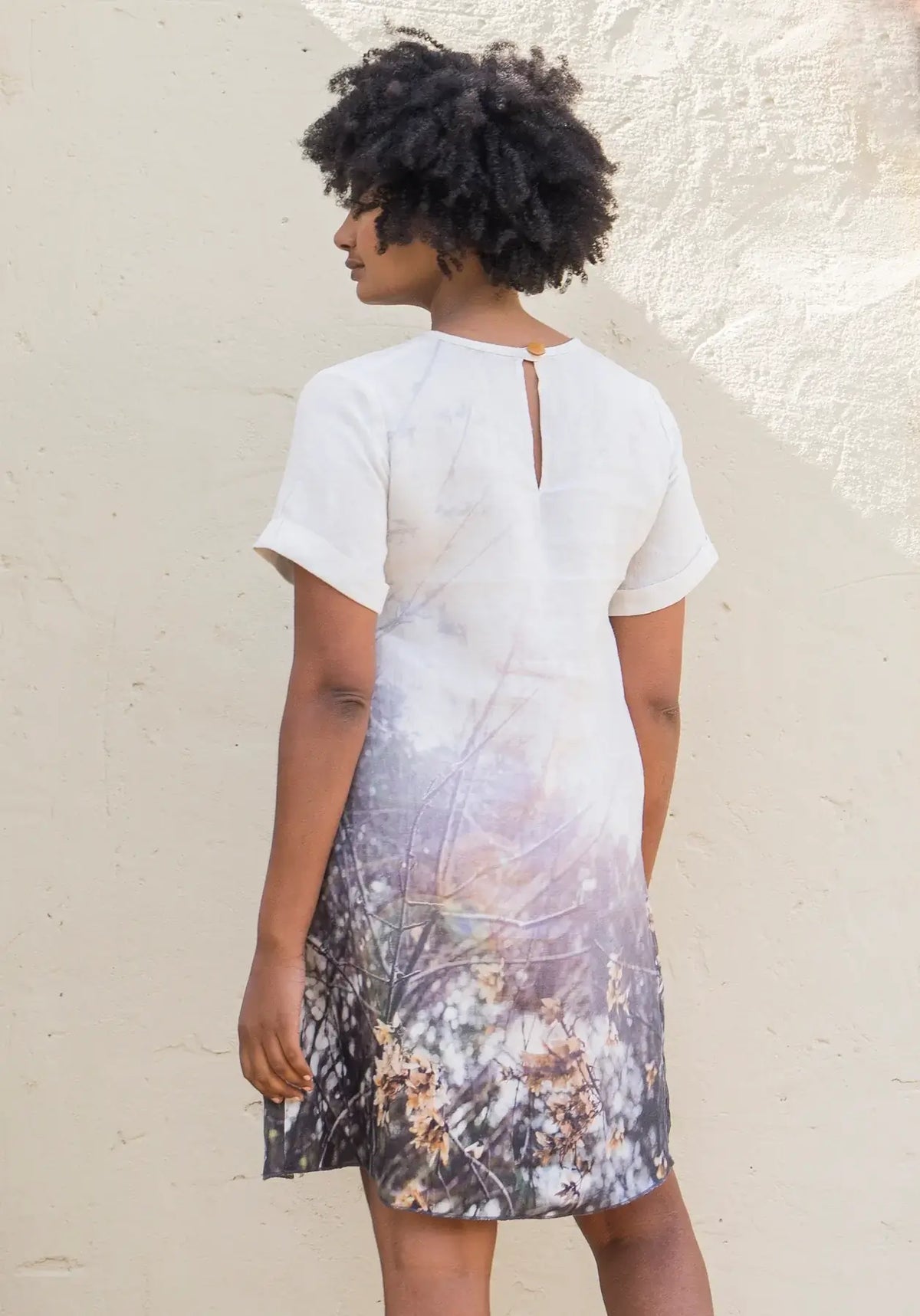 harriet jane maple seed linen shift dress