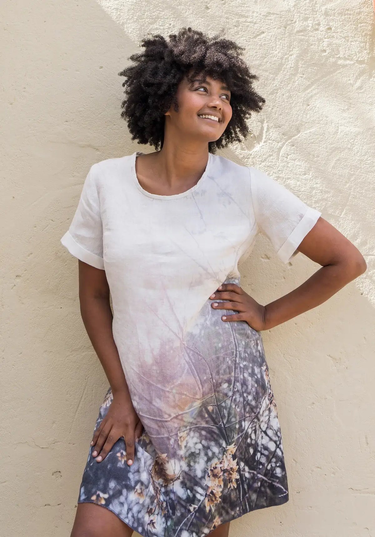 harriet jane maple seed linen shift dress
