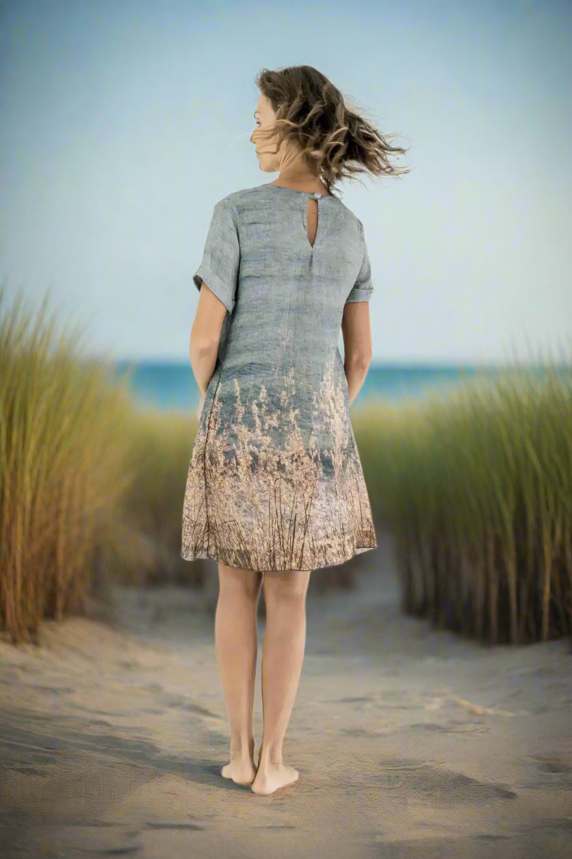 harriet jane linen shift dress ocean grass