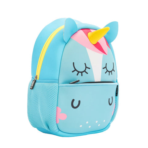 Little kids childrens backpack pack in unicorndesign. Suitable for toddlers, daycare, prep, preschool, school and adventures. Found at Tantrika Australia.