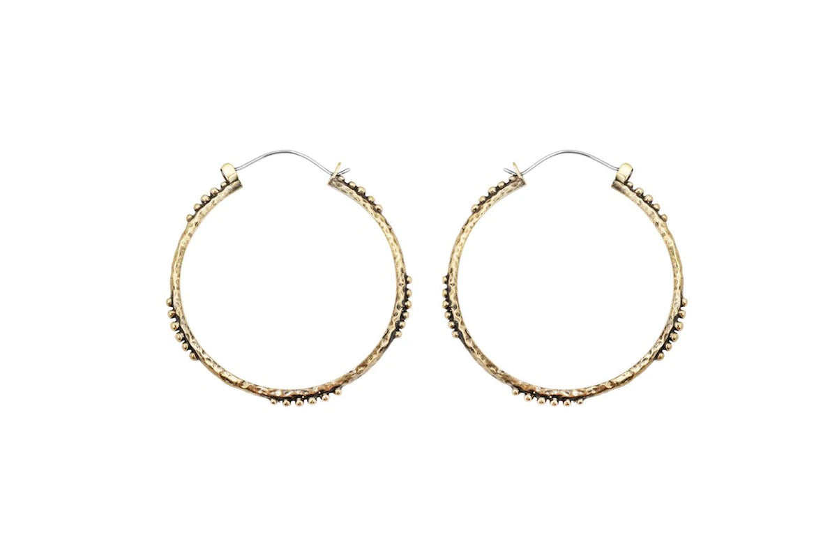 Nakila Collective Earrings Raja bangle hoops in brass, tantrika australia
