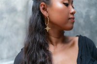 Nakila Collective Earrings Imani Hoop in Brass found at Tantrika Australia