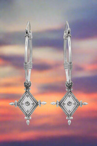 Nakila Collective Earrings Imani Hoop in White Brass found at Tantrika Australia