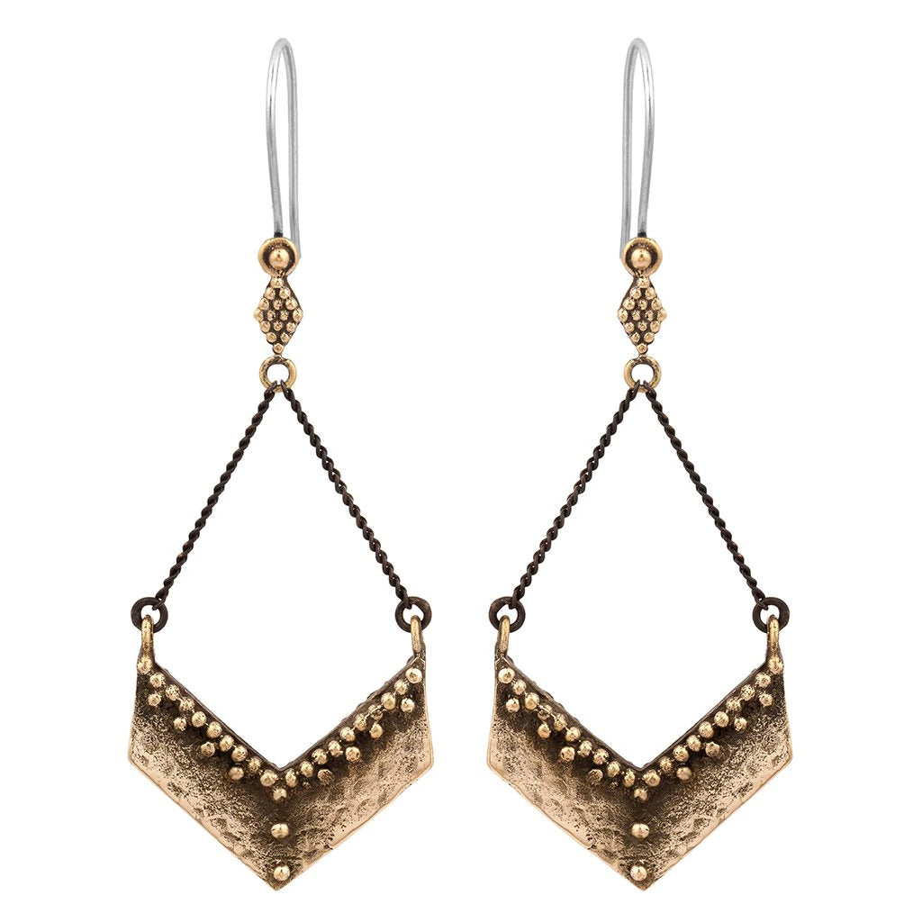 Nakila Collective Kali Taisa Earrings Brass Tantrika Australia