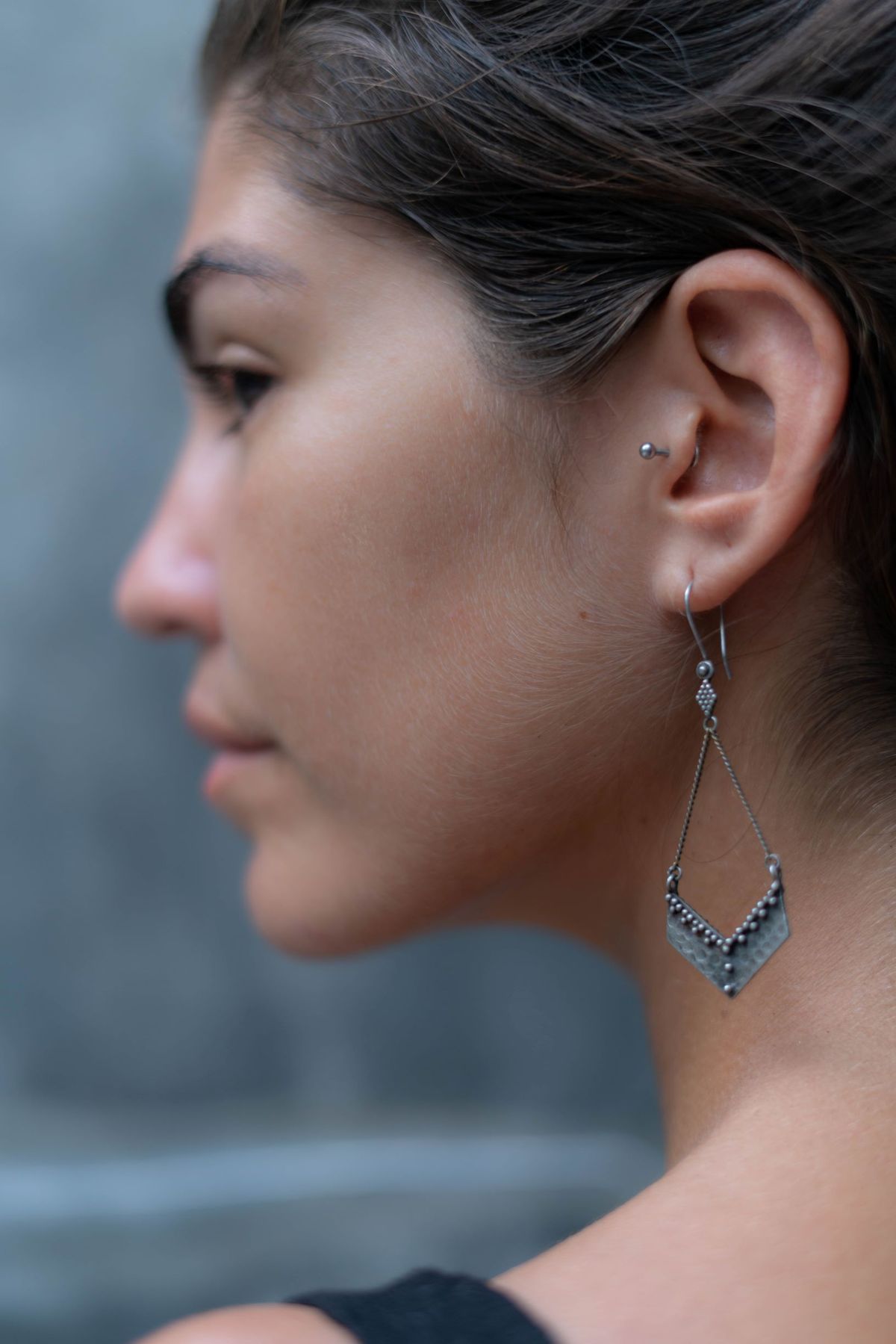 Nakila Collective Kali Taisa Earrings White Brass Tantrika Australia