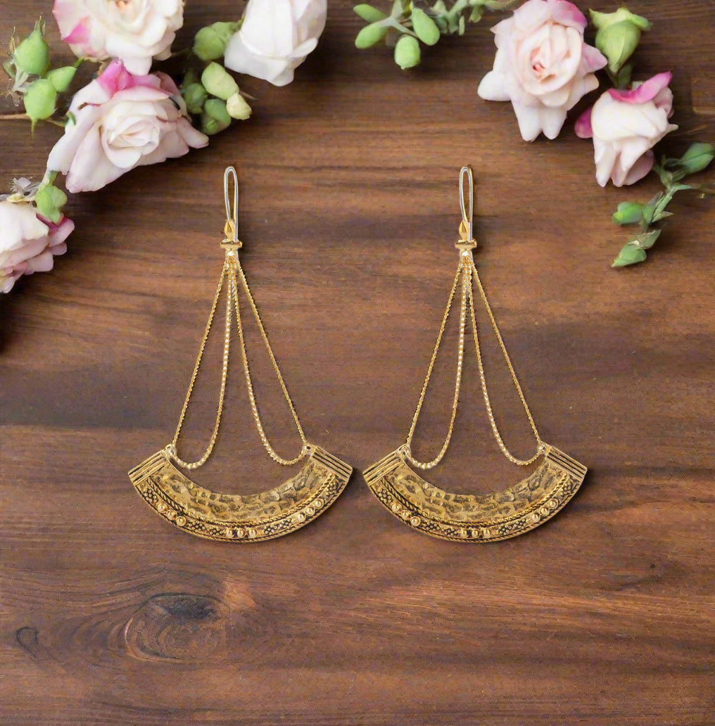 Nakila Collective Lasya Drop earrings, gold plated, found tantrika australia