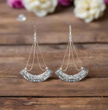 Nakila Collective Lasya Drop earrings, silver plated, found tantrika australia