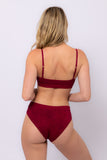 Nomads Aviva Red Bra Underwear Organic Hemp Ethical Intimates Range Back
