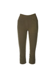 Nomads Hemp Wear Womens Olive Green Bamboo Leggings Yosemite Capri High Waisted activewear sustainable organic fashion Tantrika Australia