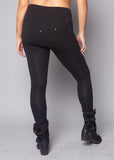 Nomads Hemp Wear Bamboo and Organic Cotton Starburst Skirted Leggings Combo in black on plus size Model
