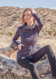 Nomads Hemp Wear Skyline Jacket on Model, Ethical Sustainable Fair trade fashion brand, Tantrika Australia.