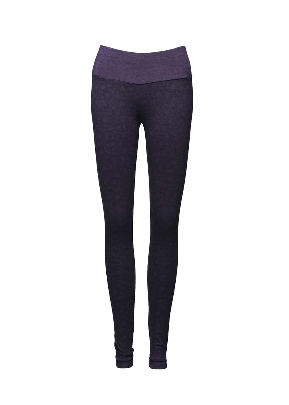 Nomads Hemp Wear Spectrum leggings meta print, made with bamboo and organic cotton, purple fabric, at tantrika australia