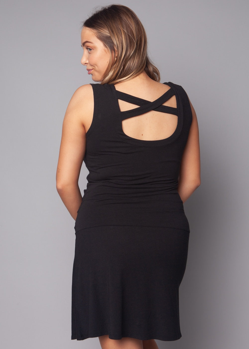 Nomads Hemp Wear found at Tantrika Australia, Mojito dress on plus size Model