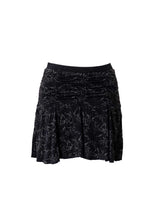 Nomads Hemp Wear Cassia Skirt, Short mini skirt made in hemp fabric and in a leaf print