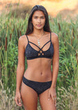 Nomads Hemp Wear Beloved Bra Black Dhalia Womens Sustainable Ethical Underwear Made from Hemp