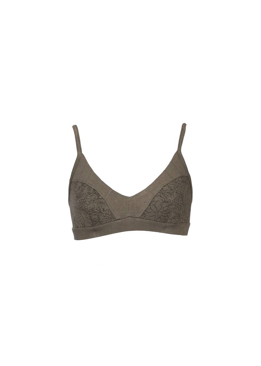Nomads Hemp Wear Naked Bra Bamboo Tantrika Green Dhalia