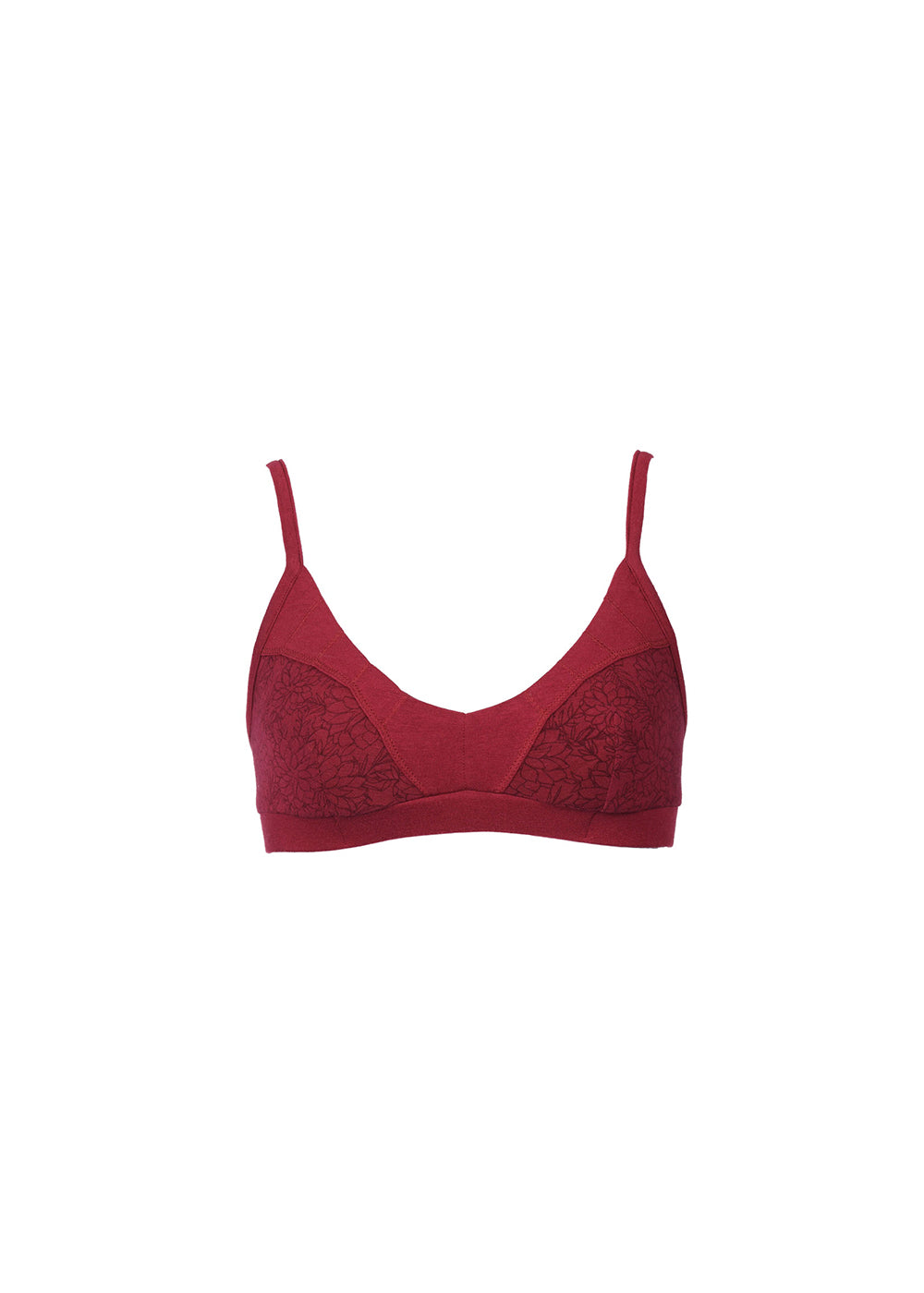 Nomads Hemp Wear Naked Bra Bamboo Tantrika Red Dhalia