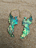 phoenix rising paua shell earrings 