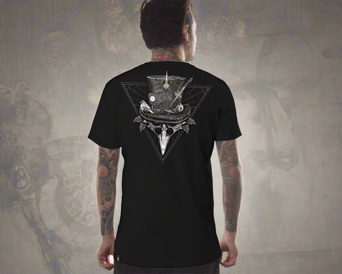 Plazmalab Mens Pirate Tee, Psychedelic Festival Fashion, Wearable Art Urban Street Wear, Tantrika Australia