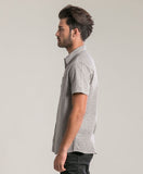 Hexit print  grey button up 