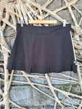 Shan-Dia ecofriendly ecodyed botanical print mini skirt fern and avocado seed dye on bamboo fabric, tantrika australia